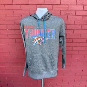 Oklahoma City Thunder Mens Gray‎ Hoodie Sweatshirt Size Small NBA Basketball